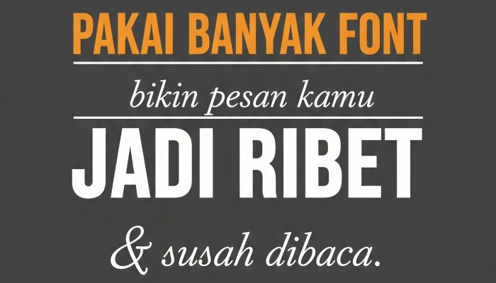 apa itu tipografi pemakaian banyak huruf