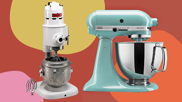 mixer Kitchenaid model H5 (kiri) dan model K (kanan) 