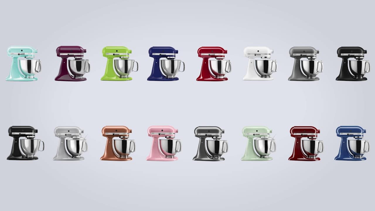 Rangkaian warna mixer Kitchenaid model K