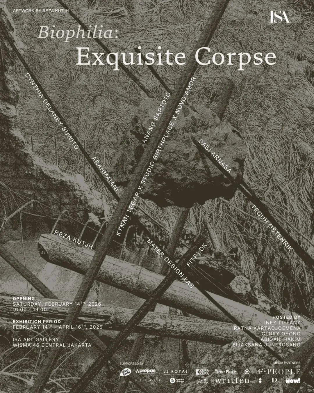 ISA Art Gallery menghadirkan pameran Biophilia: Exquisite Corpse yang mempertemukan sembilan seniman lintas generasi. 